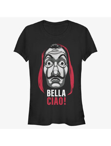 Dámské tričko Merch Netflix Money Heist - Bella Ciao Mask Women's T-Shirt Black