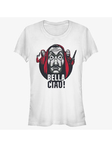 Dámské tričko Merch Netflix Money Heist - Ciao Circle Trio Women's T-Shirt White
