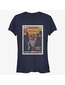 Dámské tričko Merch Netflix Stranger Things - Comic Cover Women's T-Shirt Navy Blue
