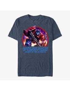 Pánské tričko Merch Hasbro Transformers - Optimus Lockup Men's T-Shirt Vintage Heather Navy