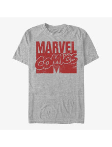 Pánské tričko Merch Marvel - LOGO DISTRESSED Men's T-Shirt Heather Grey