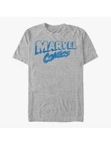 Pánské tričko Merch Marvel - RETRO LOGO Men's T-Shirt Heather Grey