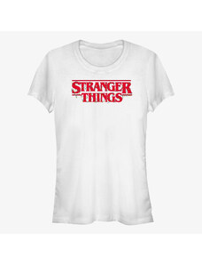 Dámské tričko Merch Netflix Stranger Things - Christmas Lights Logo Women's T-Shirt White
