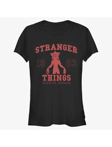 Dámské tričko Merch Netflix Stranger Things - ST COLLEGIATE Women's T-Shirt Black