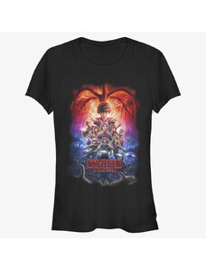 Dámské tričko Merch Netflix Stranger Things - Group Pumpkins Poster Women's T-Shirt Black