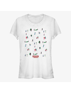 Dámské tričko Merch Netflix Stranger Things - Stranger Things Tree Sweater Women's T-Shirt White