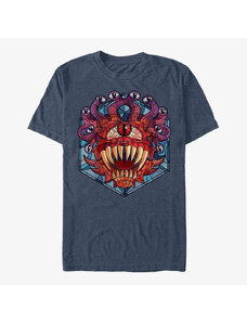 Pánské tričko Merch Dungeons & Dragons - Eye of the Beholder Glass Unisex T-Shirt Vintage Heather Navy