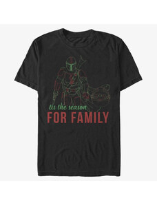 Pánské tričko Merch Star Wars: The Mandalorian - Family Time Unisex T-Shirt Black