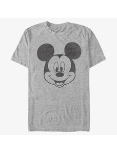 Pánské tričko Merch Disney Classic Mickey - Mickey Face Unisex T-Shirt Heather Grey