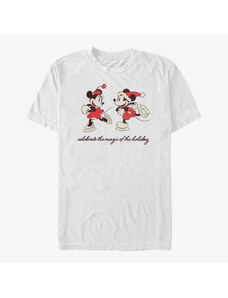 Pánské tričko Merch Disney Mickey Classic - Vintage Holiday Skaters Unisex T-Shirt White
