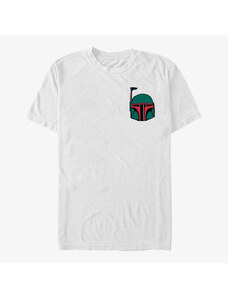 Pánské tričko Merch Star Wars: Classic - Bobba Head Pocket White