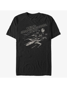 Pánské tričko Merch Star Wars: Classic - Lazer Chase Black