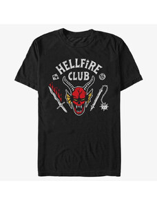 Pánské tričko Merch Netflix Stranger Things - Hellfire Club Black