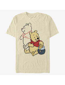 Pánské tričko Merch Disney Winnie The Pooh - Pooh Line art Unisex T-Shirt Natural