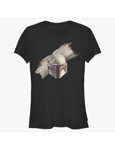 Dámské tričko Merch Star Wars: The Mandalorian - Fett Helmet Women's T-Shirt Black