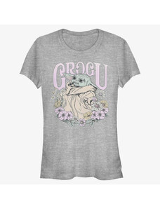 Dámské tričko Merch Star Wars: The Mandalorian - Springtime for Grogu Women's T-Shirt Heather Grey