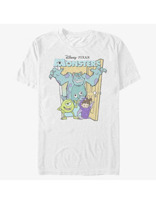 Pánské tričko Merch Pixar Monster's Inc. - Pastel Monsters Unisex T-Shirt White