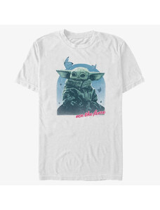 Pánské tričko Merch Star Wars: The Mandalorian - MandoMon Epi6 Patient Unisex T-Shirt White