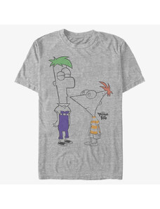 Pánské tričko Merch Disney Classics Phineas And Ferb - Boys of Summer Unisex T-Shirt Heather Grey