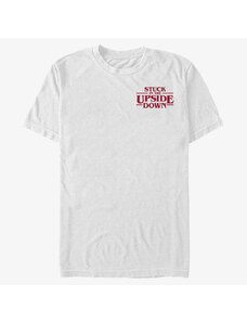 Pánské tričko Merch Netflix Stranger Things - Upside Down Pocket Unisex T-Shirt White