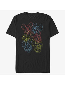 Pánské tričko Merch Disney Classic Mickey - Neon Heads Unisex T-Shirt Black