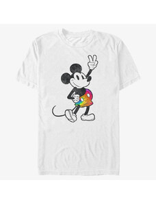 Pánské tričko Merch Disney Classics Mickey Classic - Tie Dye Mickey Stroked Unisex T-Shirt White
