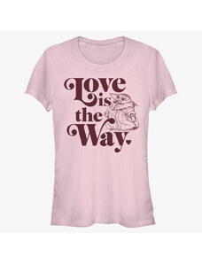 Dámské tričko Merch Star Wars: The Mandalorian - Love Is Grogu Women's T-Shirt Light Pink