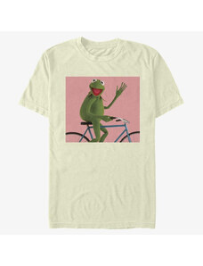 Pánské tričko Merch Disney Classics Muppets - Biking Kermit Unisex T-Shirt Natural