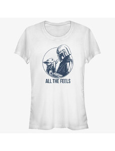 Dámské tričko Merch Star Wars: The Mandalorian - The Feels Women's T-Shirt White
