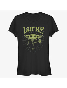 Dámské tričko Merch Star Wars: The Mandalorian - Force of Luck Women's T-Shirt Black