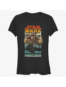 Dámské tričko Merch Star Wars: The Mandalorian - Mando on Foot Women's T-Shirt Black