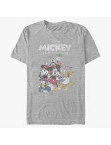 Pánské tričko Merch Disney Classics Mickey & Friends - MICKEY FREINDS GROUP Unisex T-Shirt Heather Grey