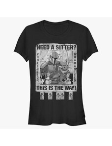 Dámské tričko Merch Star Wars: The Mandalorian - Protection Guaranteed Women's T-Shirt Black