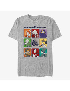 Pánské tričko Merch Dungeons & Dragons - Character Squares Unisex T-Shirt Heather Grey