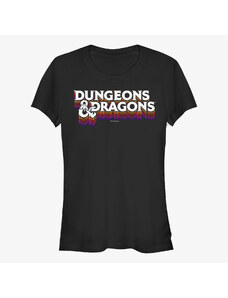 Dámské tričko Merch Dungeons & Dragons - LOGO 70's RETRO COLORS Women's T-Shirt Black