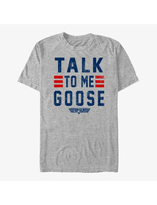 Pánské tričko Merch Paramount Top Gun - Goose Talk Stack Unisex T-Shirt Heather Grey