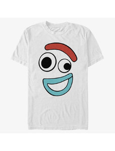 Pánské tričko Merch Pixar Toy Story 4 - Big Face Smiling Forky Unisex T-Shirt White