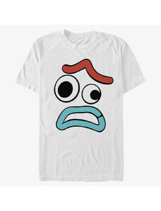 Pánské tričko Merch Pixar Toy Story 4 - Big Face Scared Forky Unisex T-Shirt White