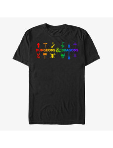 Pánské tričko Merch Dungeons & Dragons - Rainbow Classes Unisex T-Shirt Black