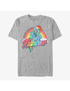 Pánské tričko Merch Hasbro Vault My Little Pony - Rainbow Unisex T-Shirt Heather Grey