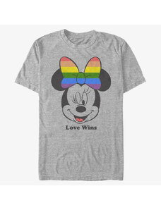 Pánské tričko Merch Disney Classics Mickey Classic - Love Wins Unisex T-Shirt Heather Grey