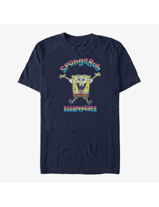 Pánské tričko Merch Nickelodeon SpongeBob SquarePants - Rainbow SpongeBob Unisex T-Shirt Navy Blue
