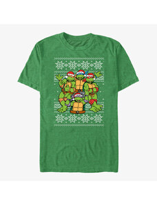 Pánské tričko Merch Nickelodeon Teenage Mutant Ninja Turtles - Ugly On Top Unisex T-Shirt Retro Heather Green