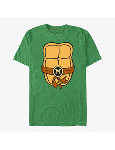 Pánské tričko Merch Nickelodeon Teenage Mutant Ninja Turtles - Michelangelo Top Unisex T-Shirt Retro Heather Green