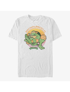 Pánské tričko Merch Nickelodeon Teenage Mutant Ninja Turtles - Mikey Sun Unisex T-Shirt White