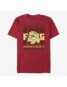 Pánské tričko Merch Minecraft - Blueprint Frog Unisex T-Shirt Brick Red