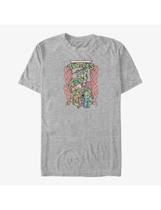 Pánské tričko Merch Nickelodeon Teenage Mutant Ninja Turtles - 90s TMNT Unisex T-Shirt Heather Grey