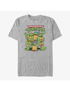 Pánské tričko Merch Nickelodeon Teenage Mutant Ninja Turtles - Turtle Group Unisex T-Shirt Heather Grey
