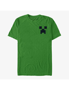 Pánské tričko Merch Minecraft - CREEPER POCKET Unisex T-Shirt Kelly Green