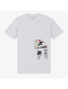 Pánské tričko Merch Park Agencies - APOH Hokusai Great Wave Unisex T-Shirt White